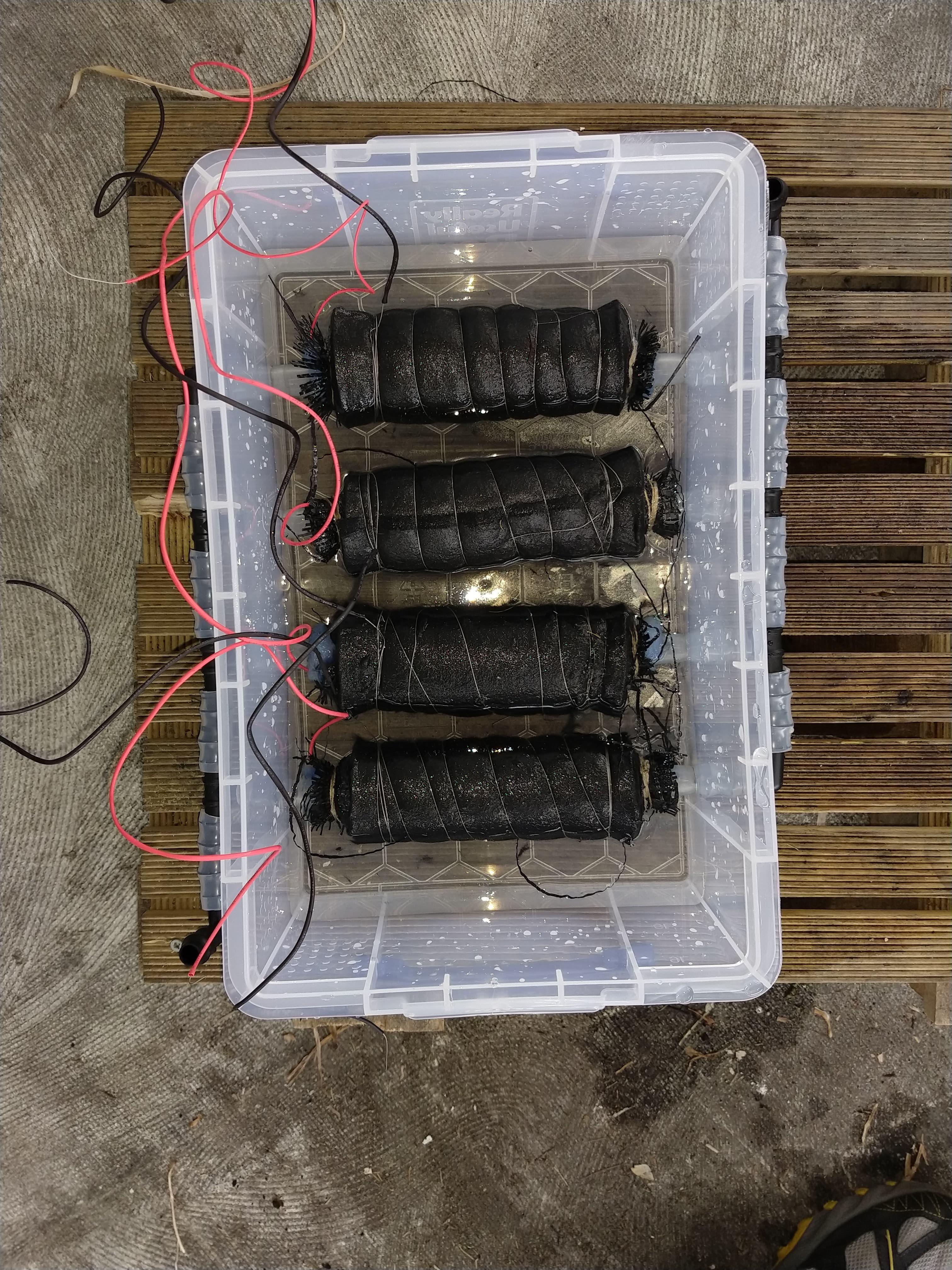 The microbial fuel cells designed and developed by Plant-E, winners of the Plant-powered Camera Trap Challenge.